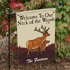 Neck of the Woods Personalized Garden Flag